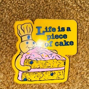 Vintage Pillsbury Doughboy magnet cake
